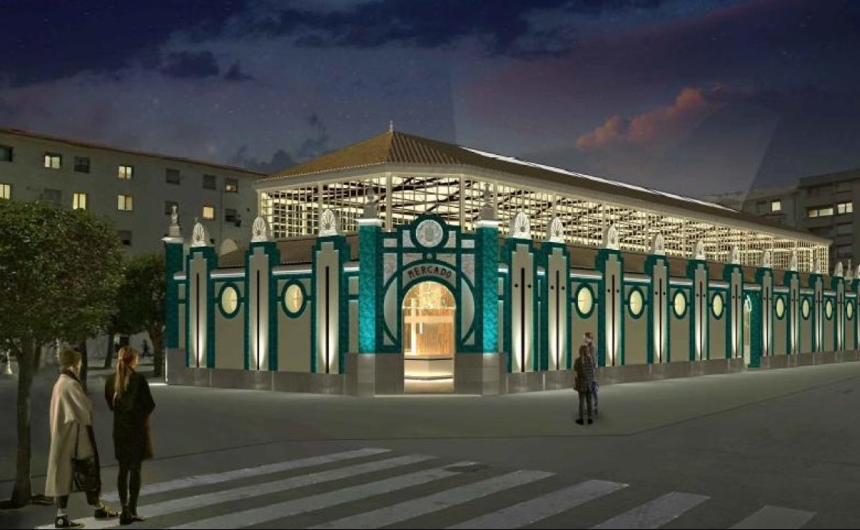 Aspecto que tendrá la Plaza del Mercado tras la reforma exterior.