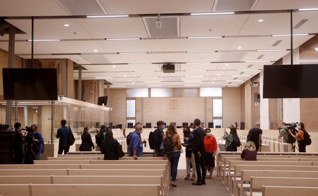 La sala habilitada para el juicio.