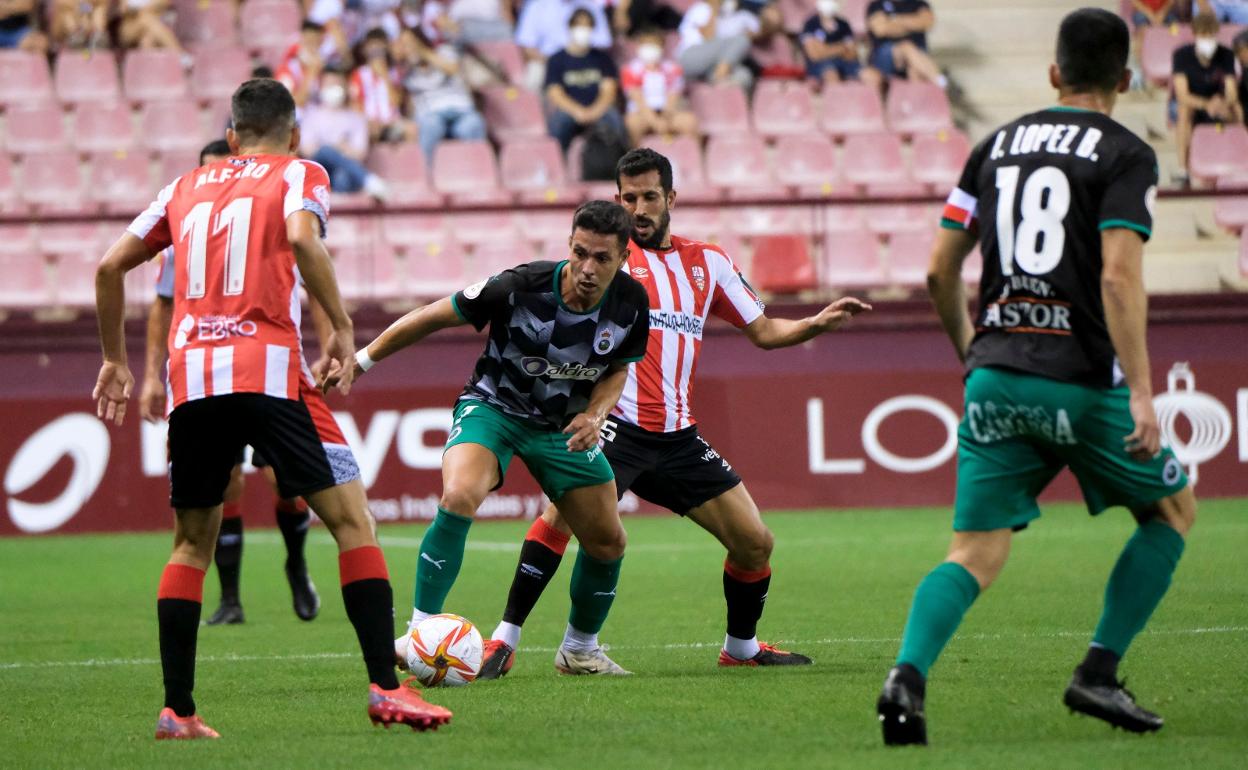 Imagen del partido contra el Logroñés.