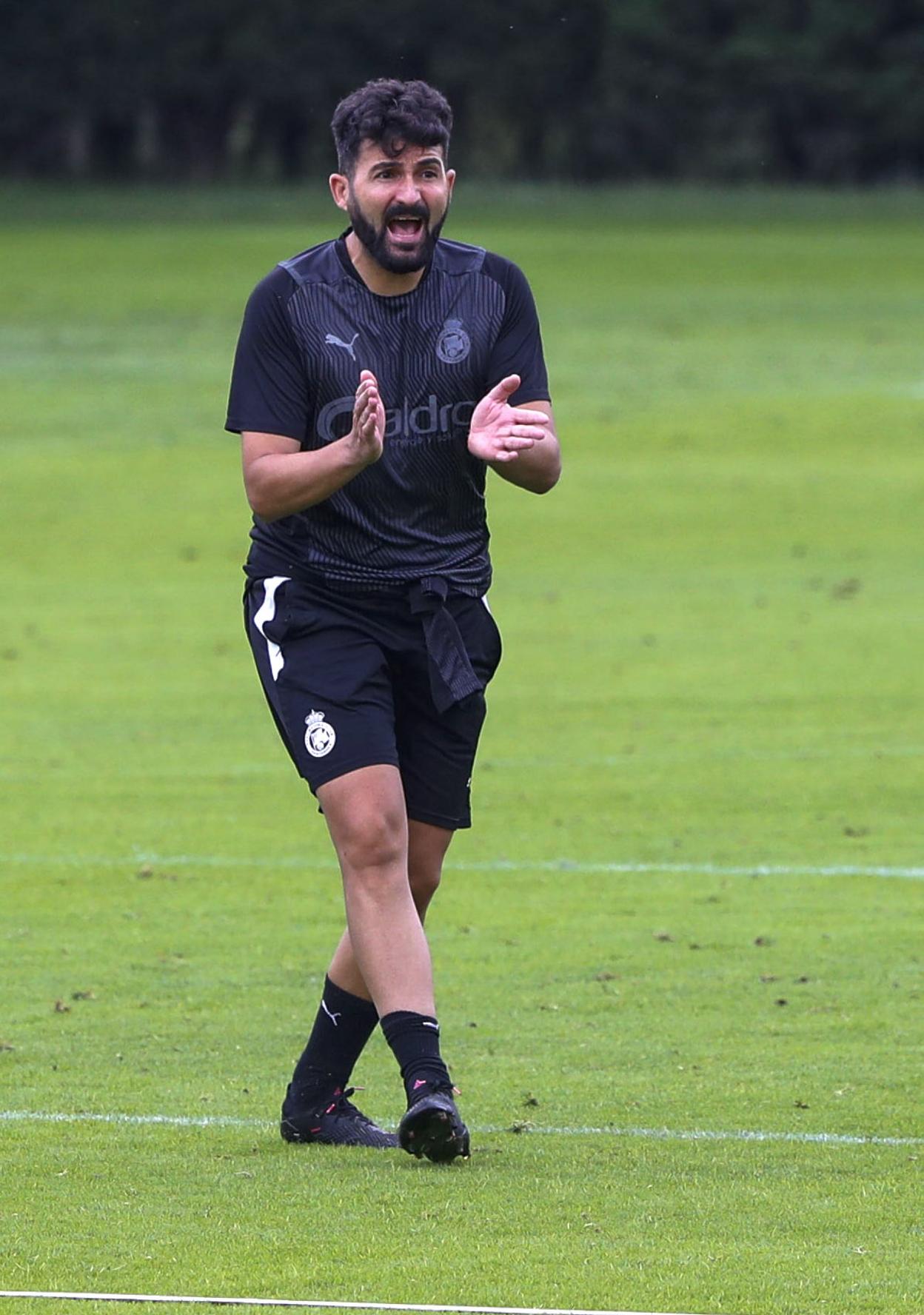 Guille Romo, el pasado lunes en las Instalaciones Nando Yosu. Alberto Aja