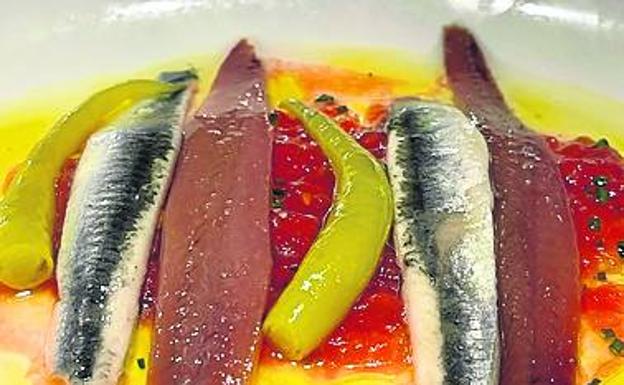 Matrimonio de anchoas y bocartes.