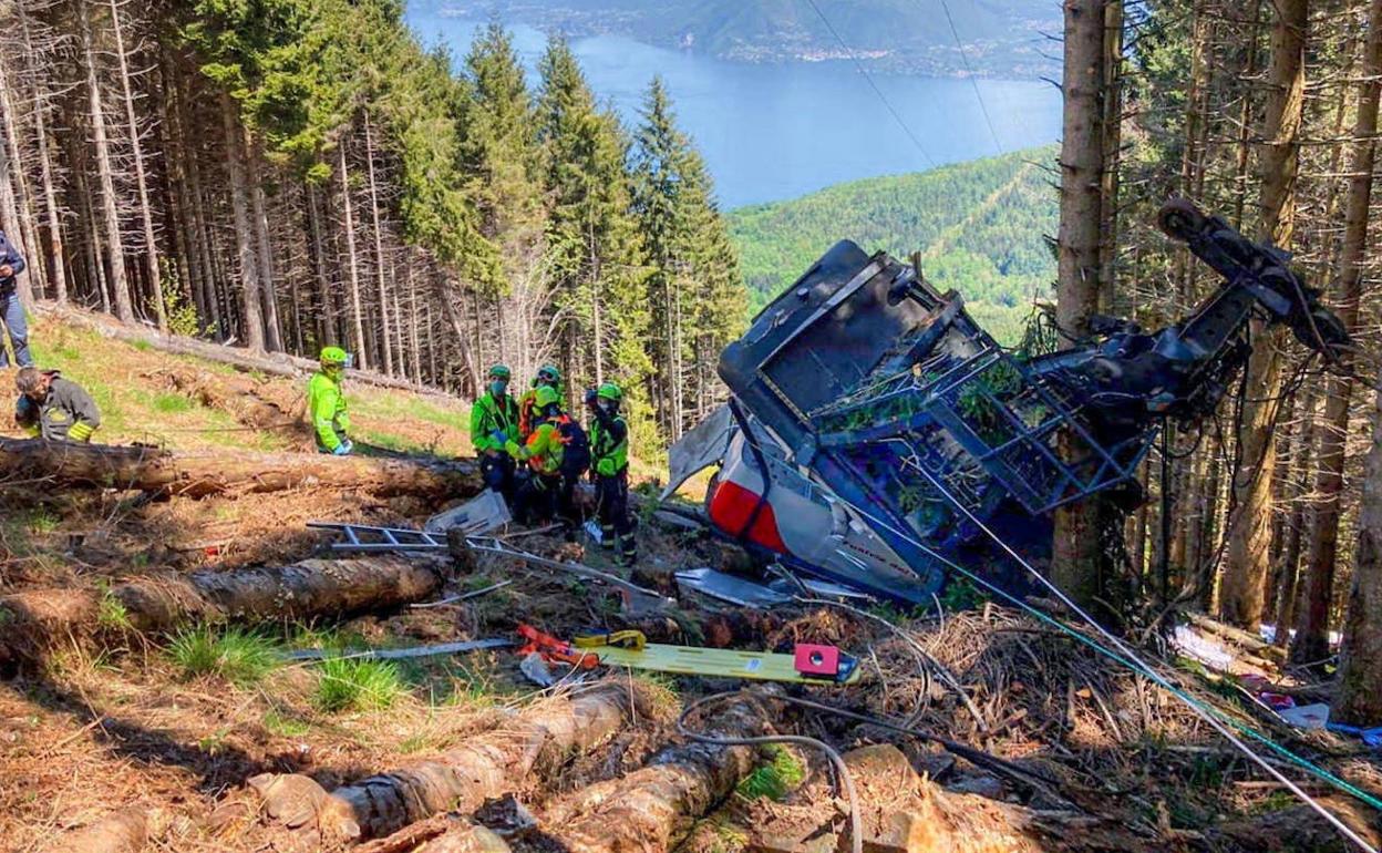 Accidente del pasado mes de mayo del teleférico en Stresa (Italia), donde el pequeño Eitan fue el único superviviente.