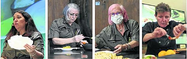 De izquierda de derecha, Narda Lepes (Argentina); Charo Miranda (Málaga); Viri Fernández (Asturias); y Viviana Varese (Italia).