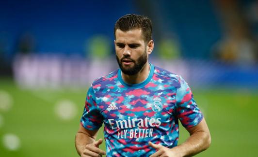 Nacho Fernández, calentando antes del partido contra el Villarreal. 