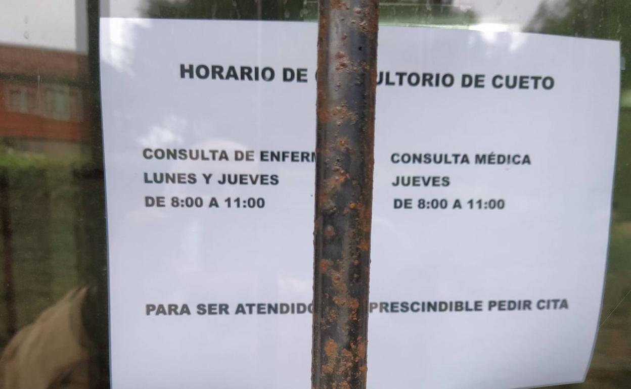 Sanidad dará servicio médico en el consultorio de Cueto los jueves durante tres horas