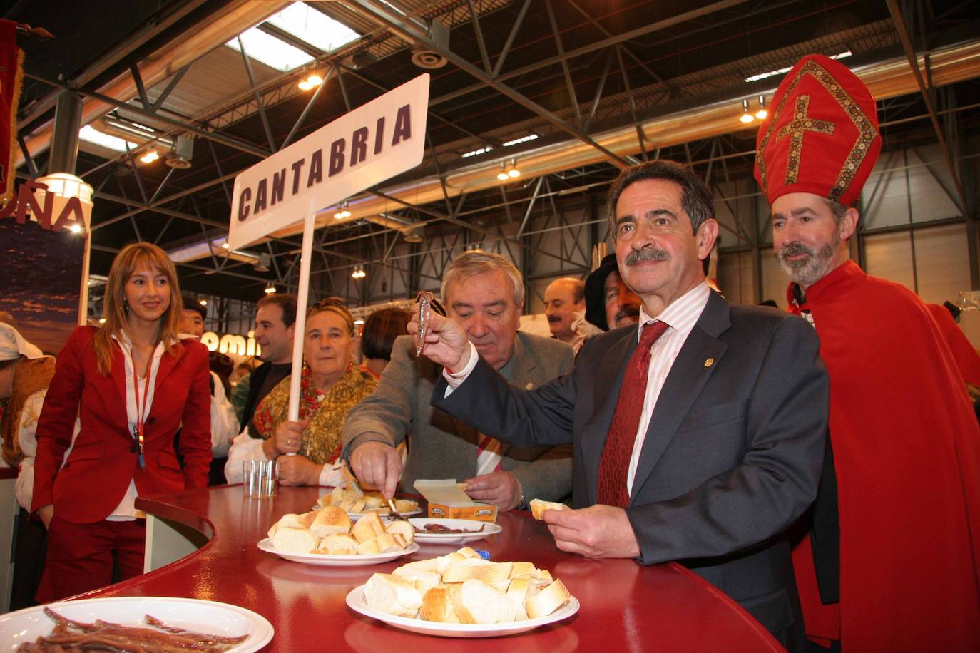 Fitur 2007. Día de Cantabria. Miguel Ángel Revilla y Santos Fernández Revolvo.