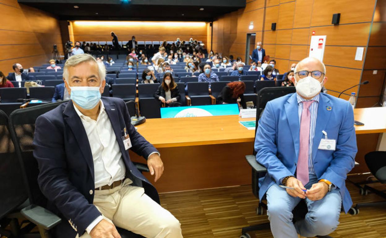 Juan del Llano y Miguel Rodríguez en la sesión inaugural del congreso