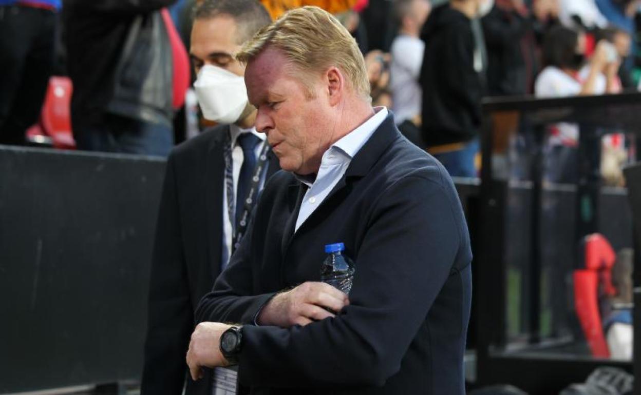 Ronald Koeman, tras la derrota del Barça en Vallecas. 