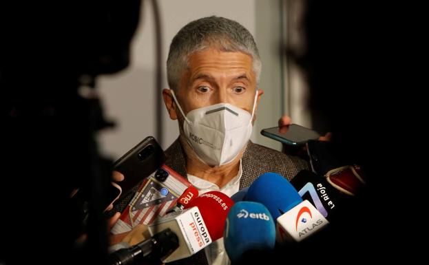 Fernando Grande-Marlaska, este domingo en el congreso del PSOE de La Rioja.