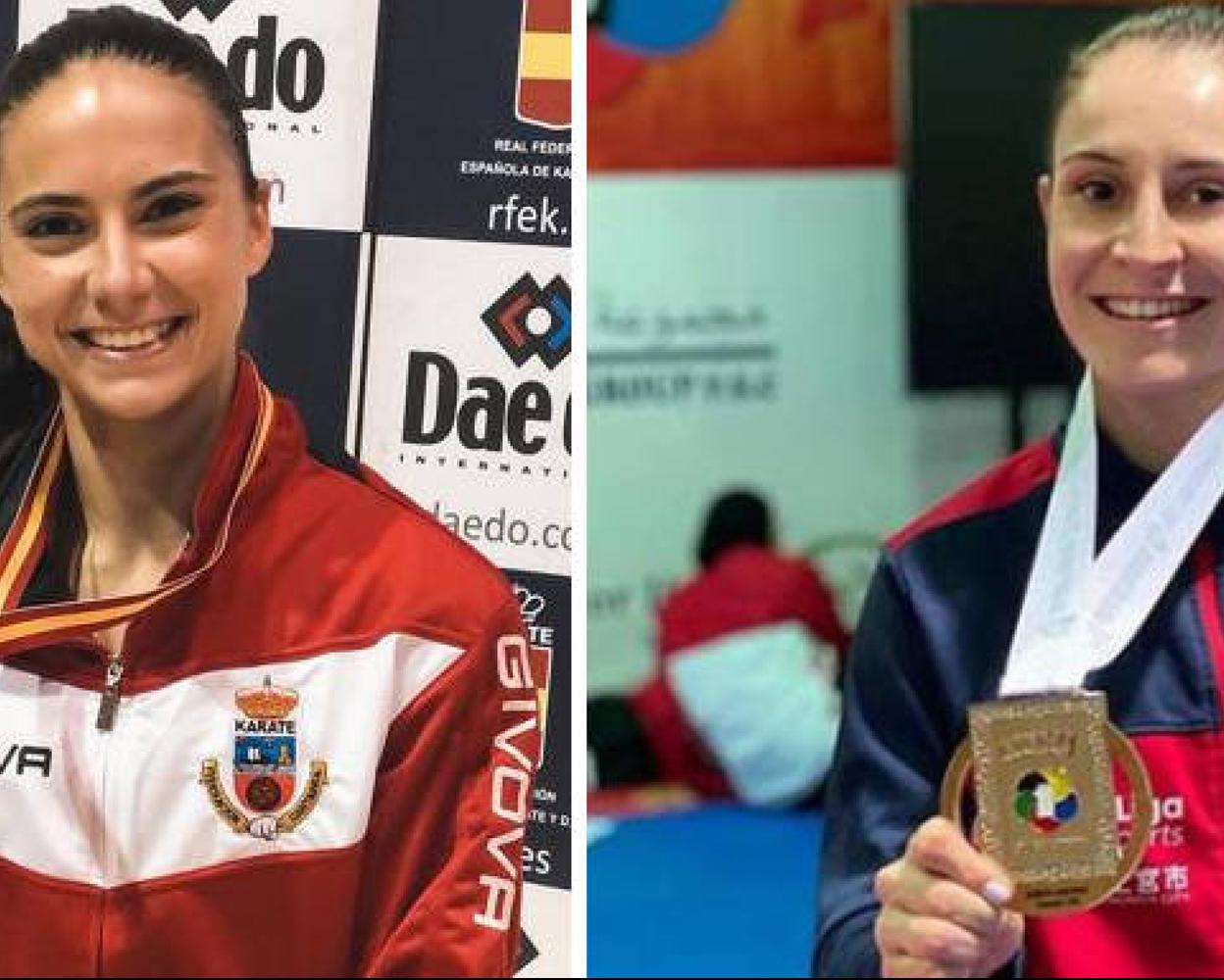 Nadia Gómez y Carlota Fernández, medallistas en diferentes competiciones. 