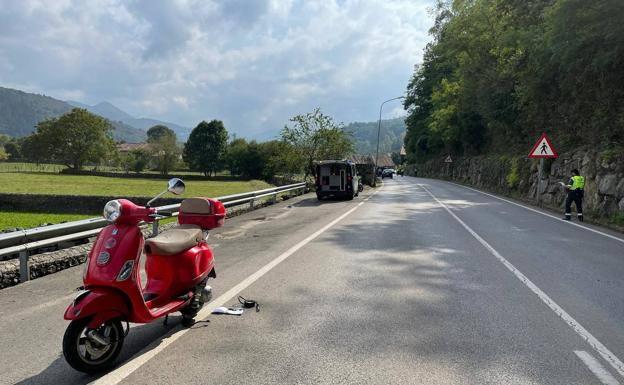 El accidente tuvo lugar en la carretera CA-280, en el punto kilométrico 0,500, a la altura de Terán de Cabuérniga