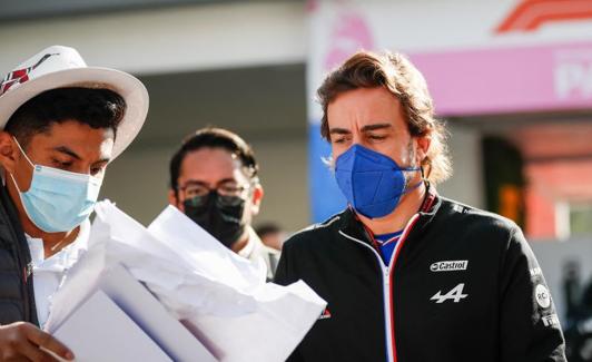 Fernando Alonso, en el Autódromo Hermanos Rodríguez. 