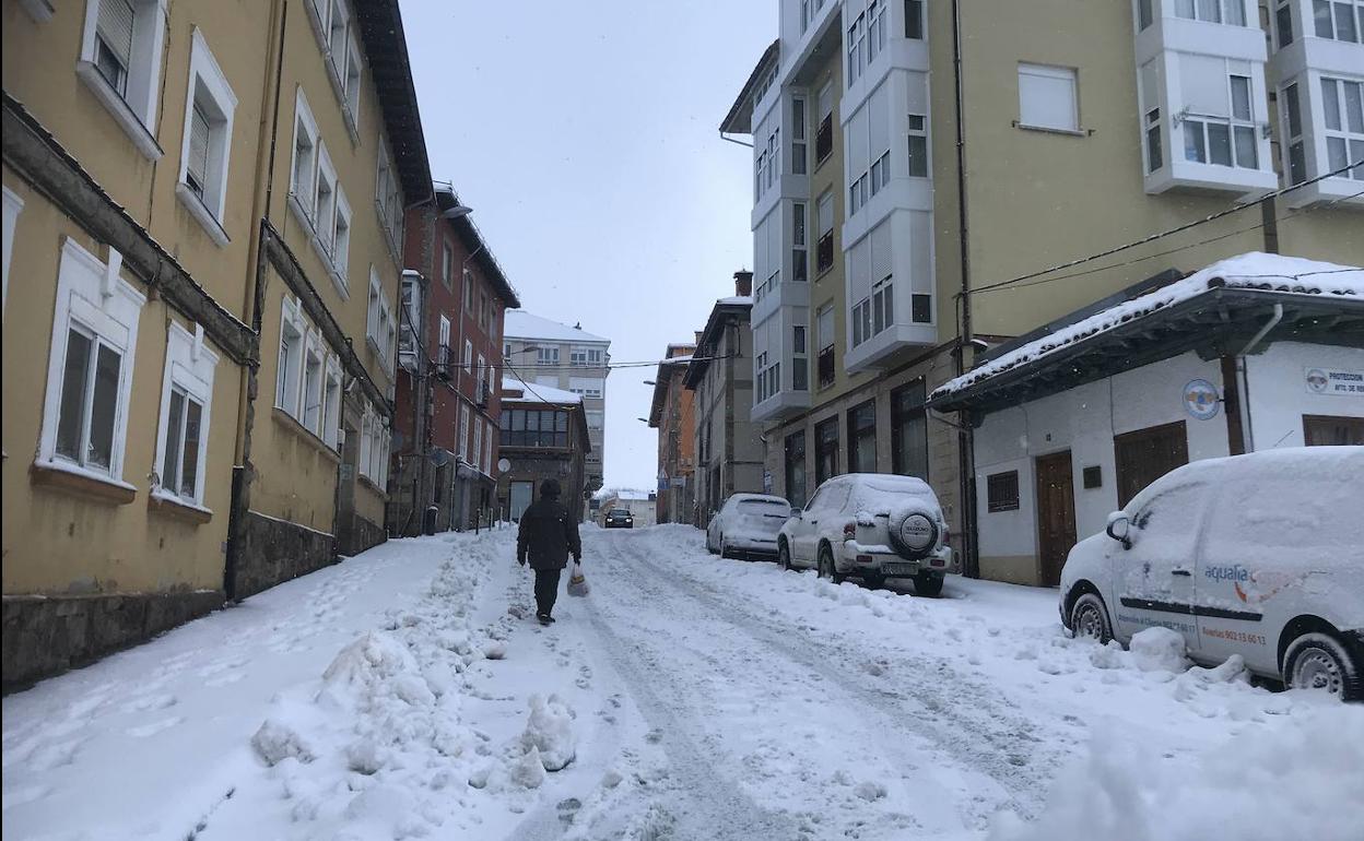 Temporal de nieve en Reinosa en el año 2019.