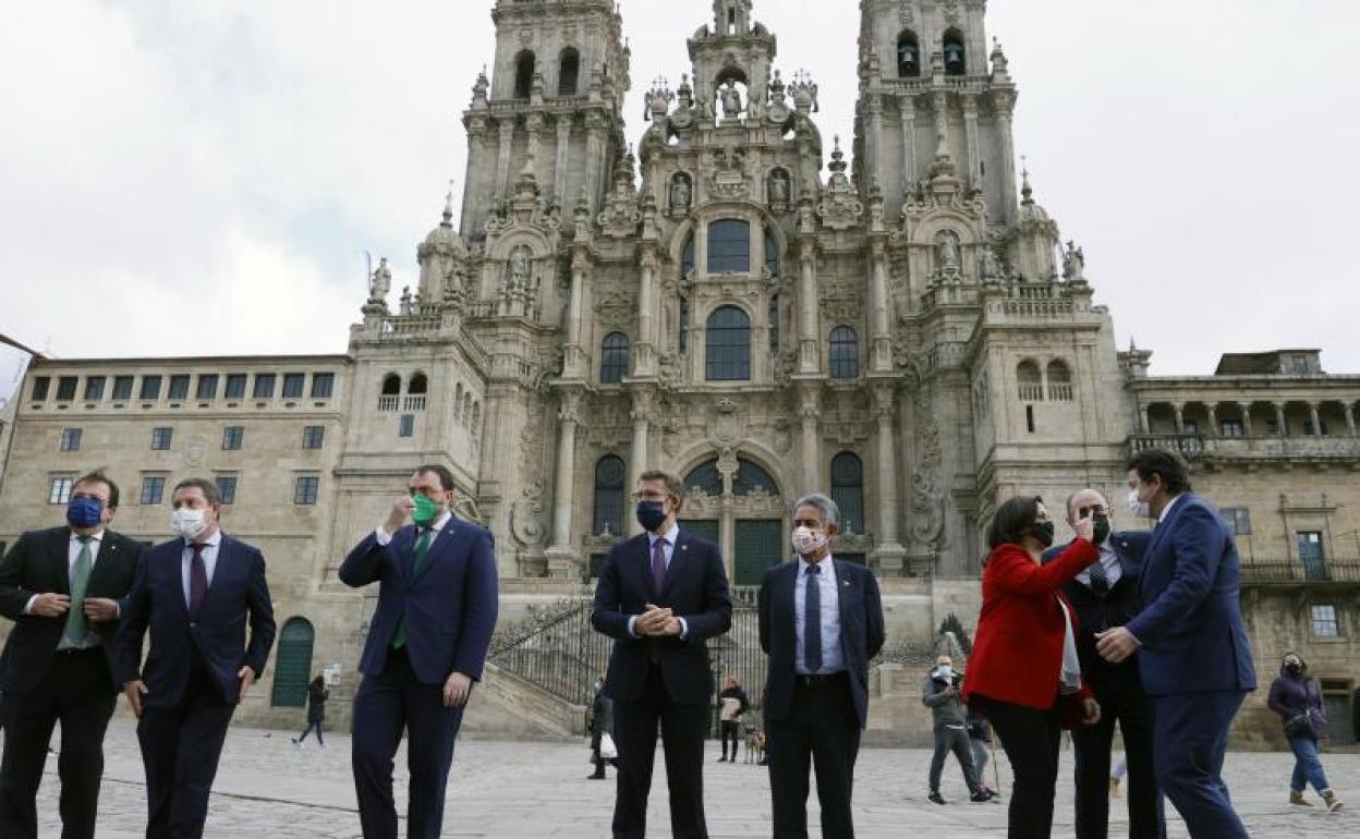 Los presidentes autonómicos tras la reunión para debatir un nuevo modelo de financiación autonómica