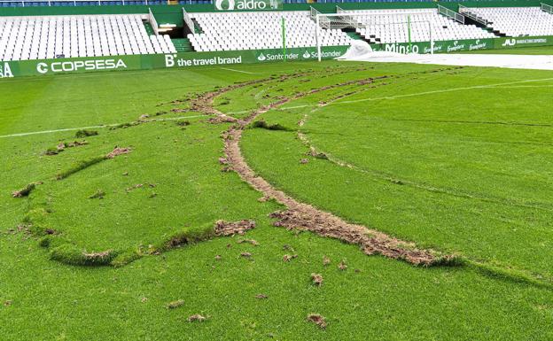 Estado en el que ha quedado El Sardinero tras los destrozos