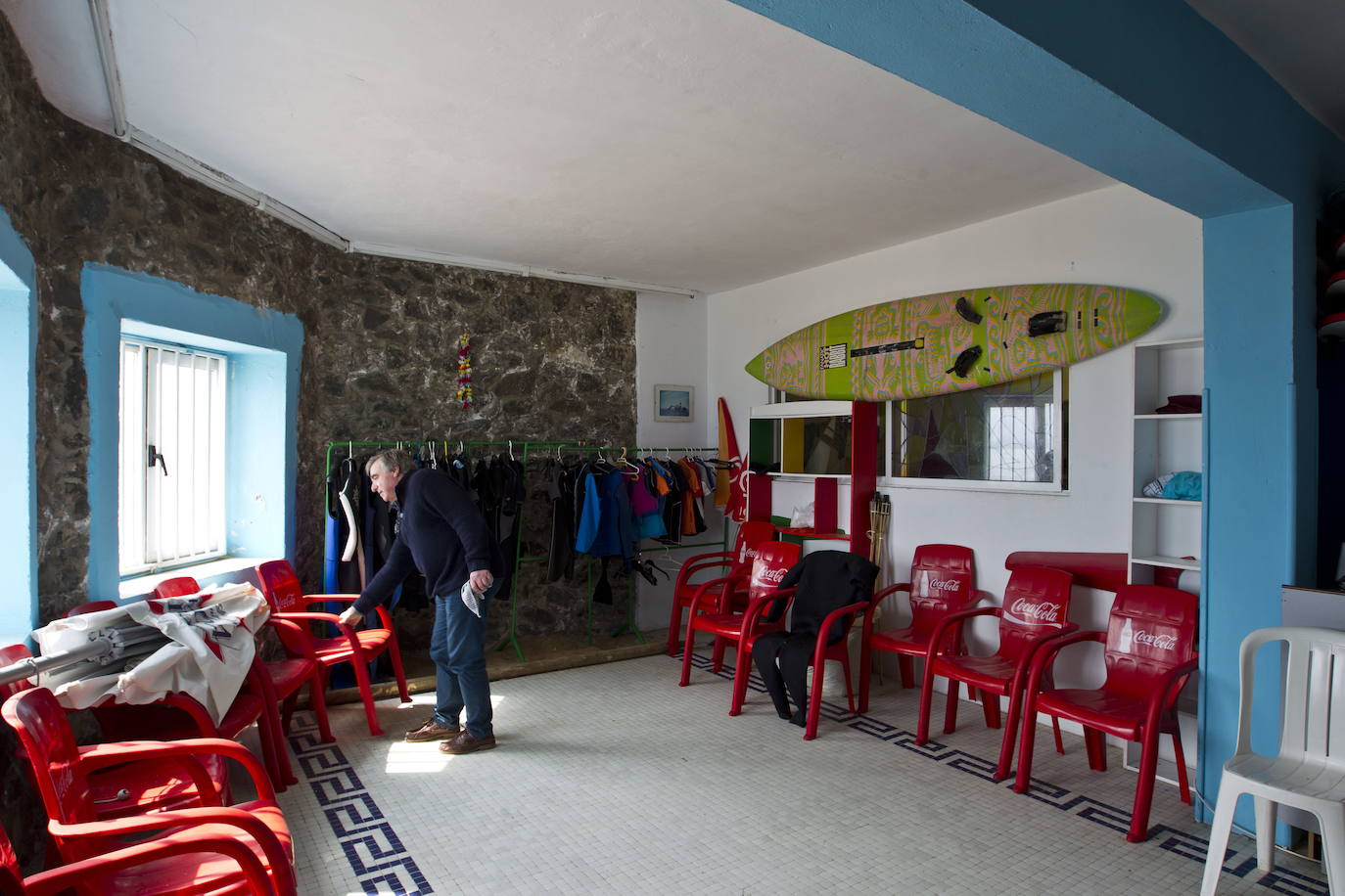 23/03/2016. Interior del Balneario La Horadada situado en la playa de Los Peligros, Santander.