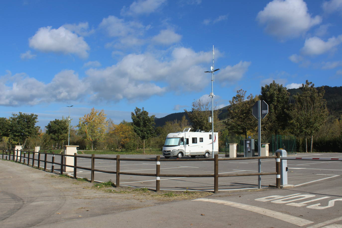 Parque de autocaravanas en Ontaneda. 