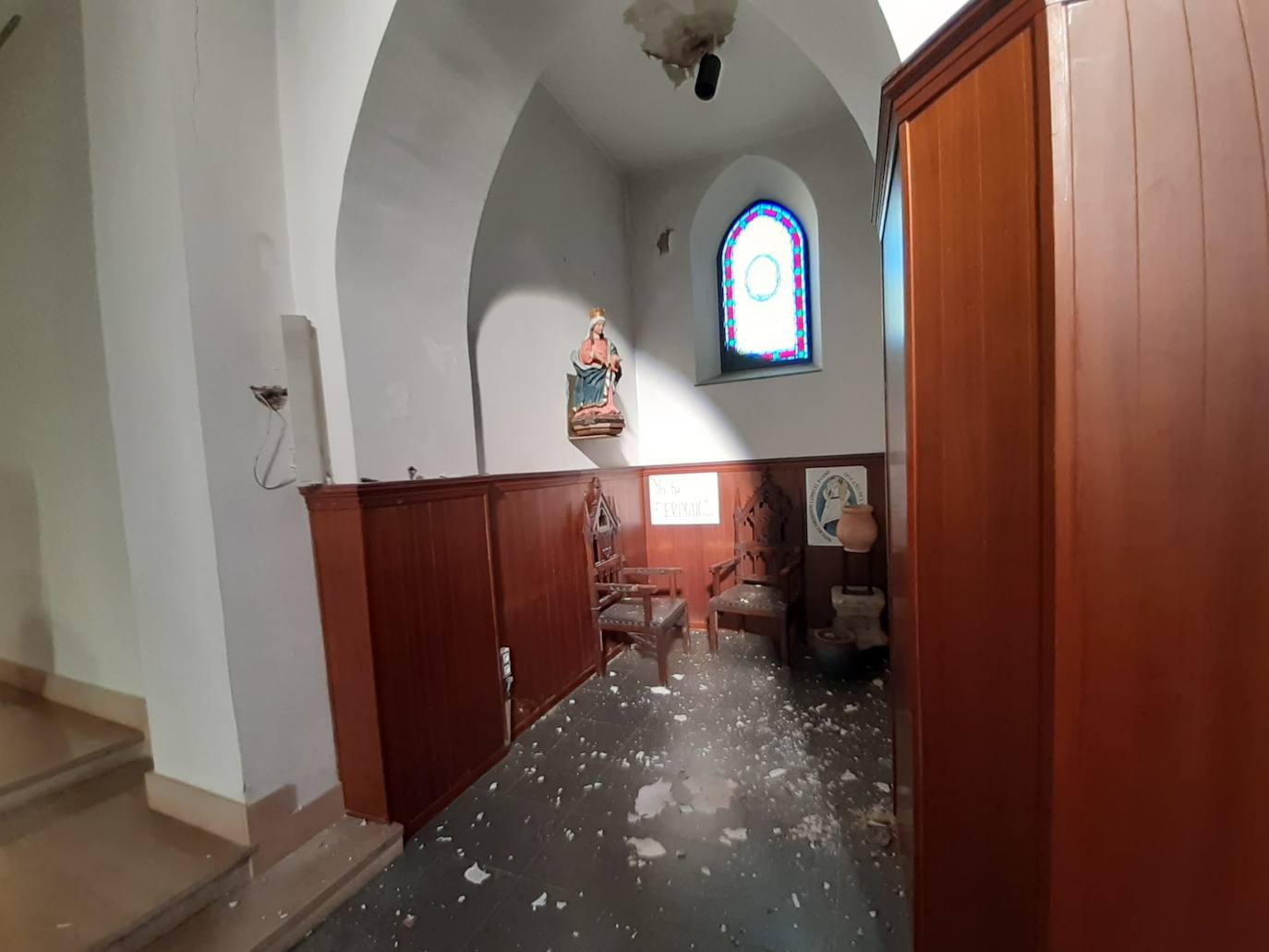 Fotos: Daños en la iglesia de Pedreña tras la caída del rayo