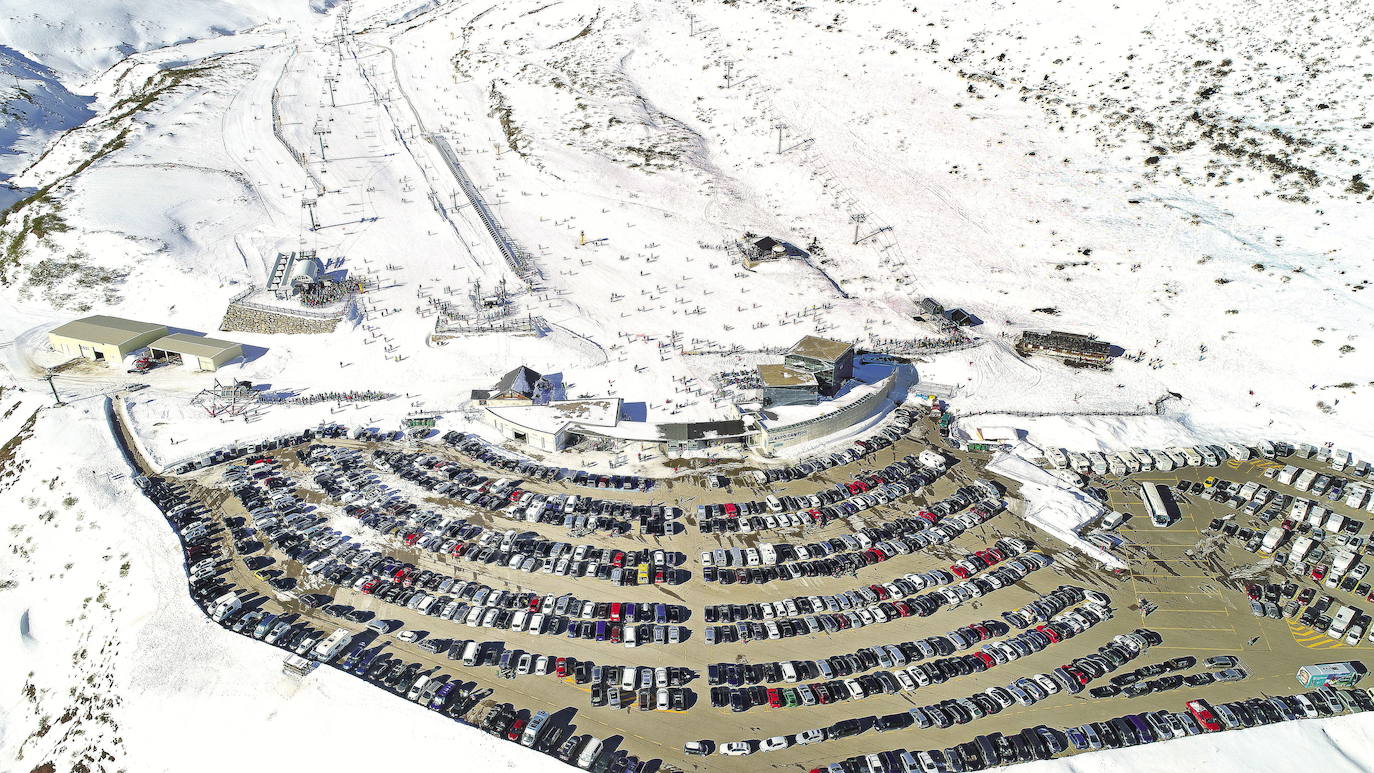 Aparcamiento de Alto Campoo.