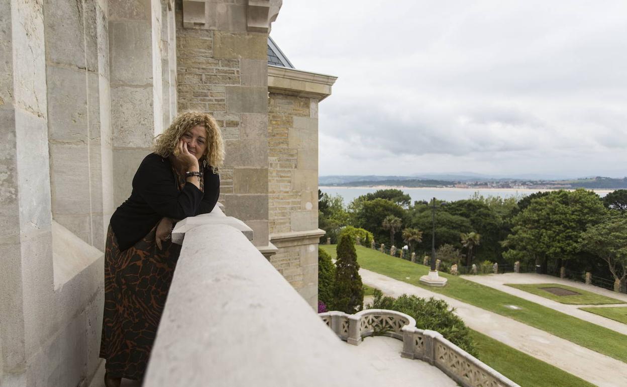 Imagen de archivo de Lola Sainz este verano en el Palacio de La Magdalena.