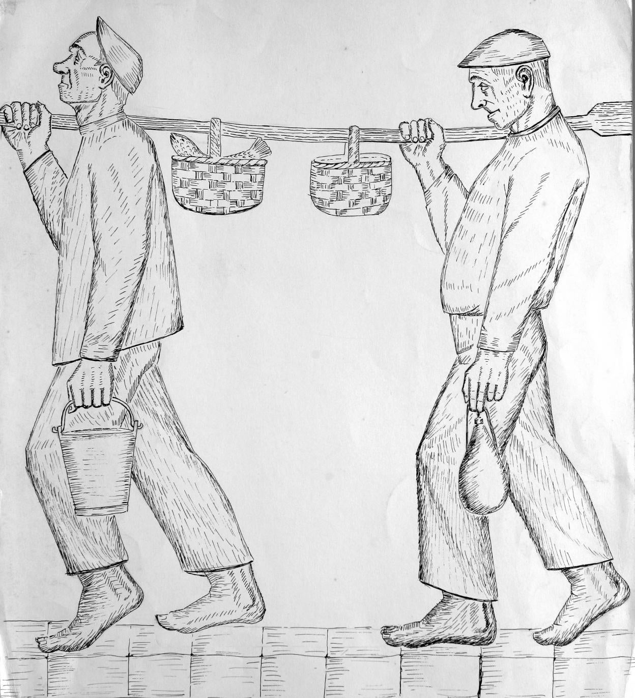 Famoso retrato del escultor. Se cumplen 30 años de su muerte. Arriba, uno de sus dibujos. ángel de la hoz Su faceta como dibujante y grabador aporta una frescura fruto de su analítica observación. 