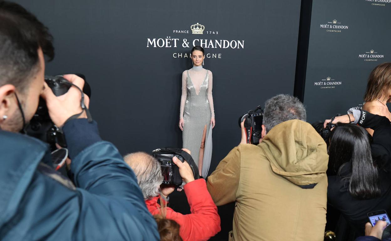 Victoria Federica, en una fiesta de una prestigiosa marca de champán, en el Teatro Real de Madrid. 