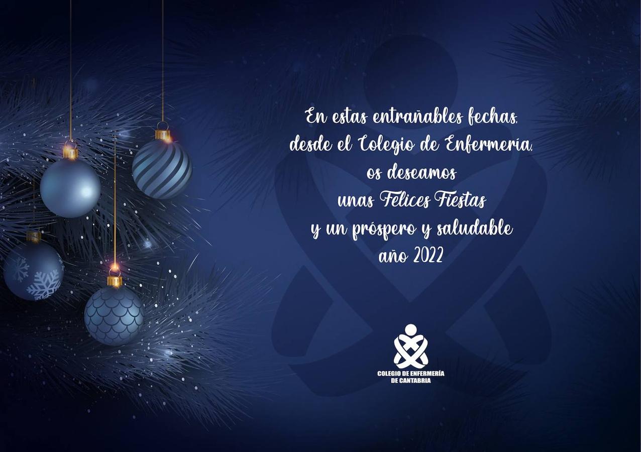 Las enfermeras y los enfermeros de Cantabria recurren a la palabra saludable para felicitar las fiestas y desear lo mejor en el año nuevo