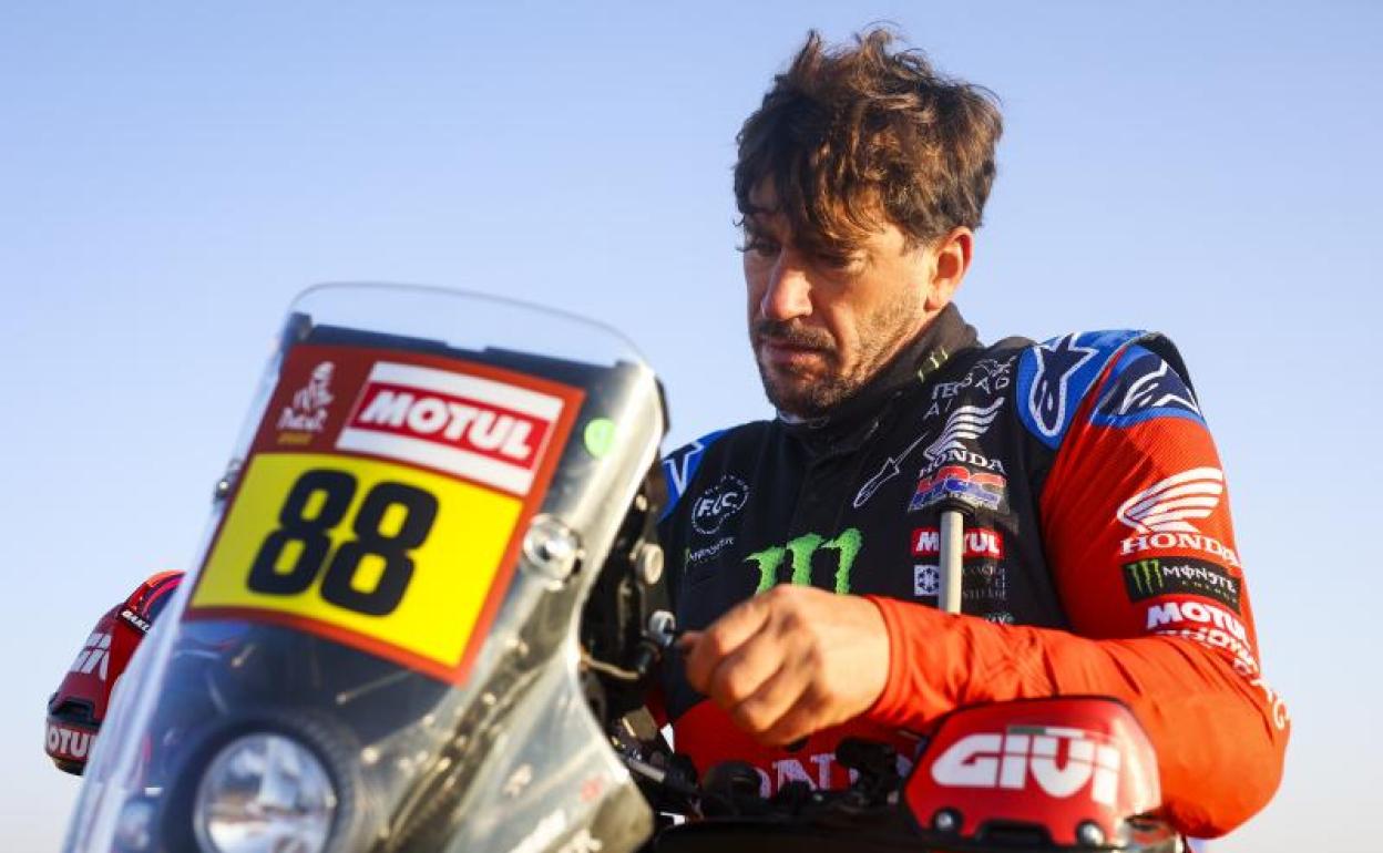 Joan Barreda, durante la cuarta etapa del Dakar. 