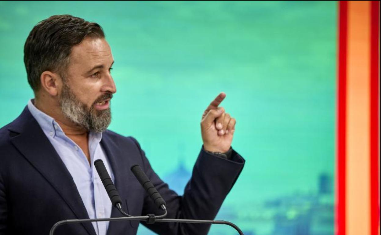 El presidente de Vox, Santiago Abascal 