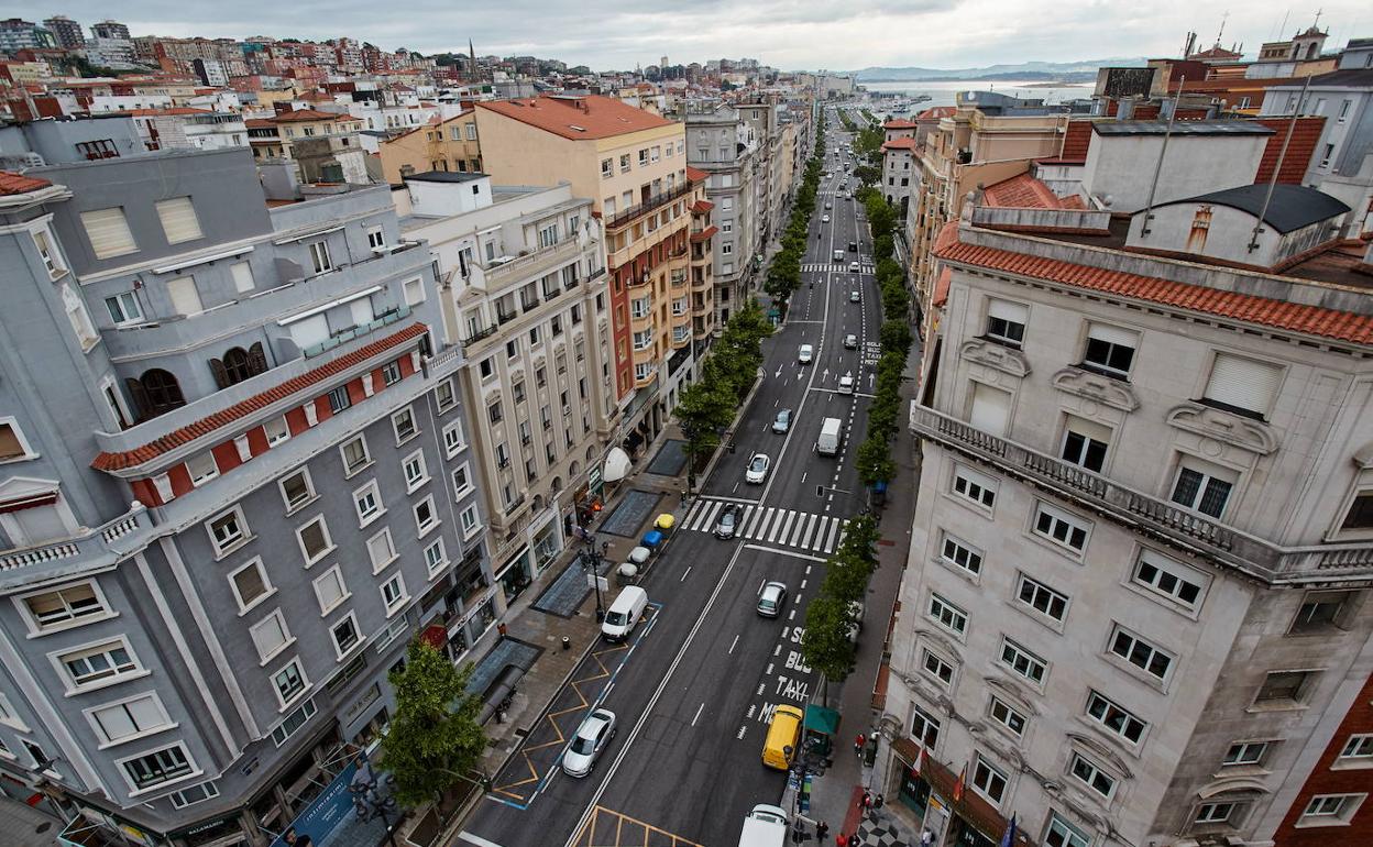 Vista aérea de Santander. 