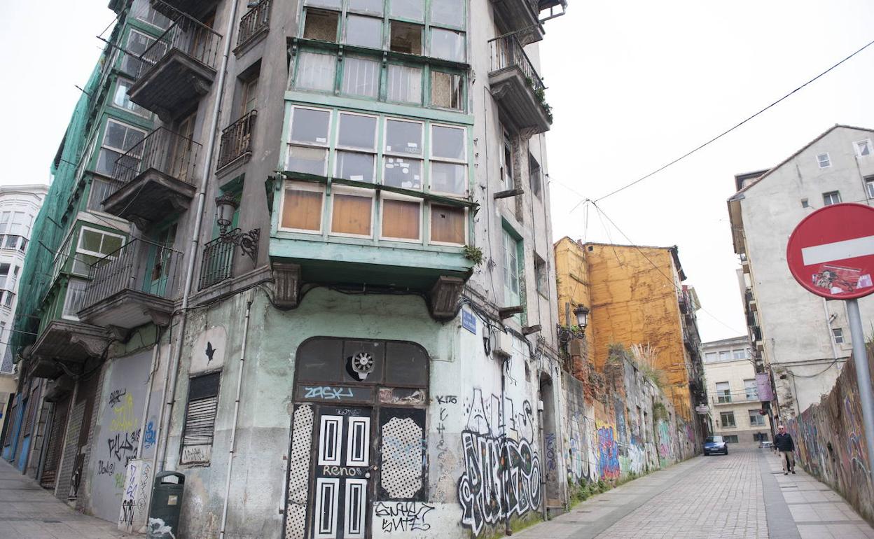 Calle San Pedro, en el barrio del Cabildo de Arriba.