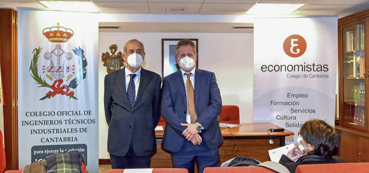 Fernando García Andrés (izquierda) y Luis Miguel Muñiz, ayer en la presentación del barómetro. 