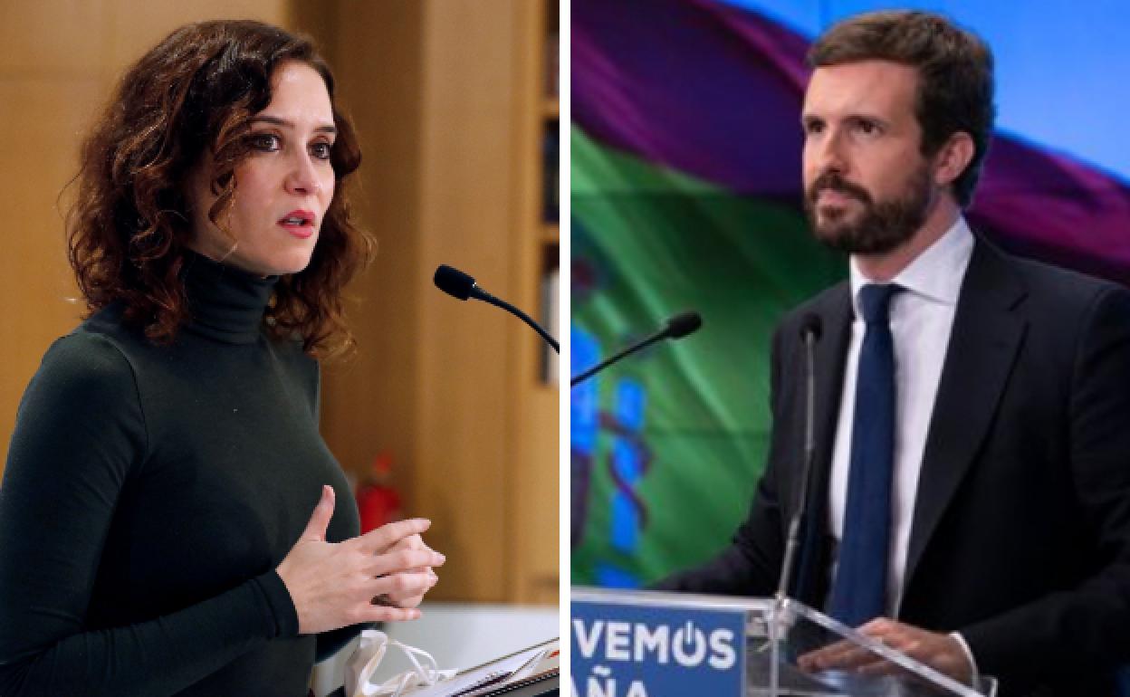 Isabel Díaz Ayuso y Pablo Casado.