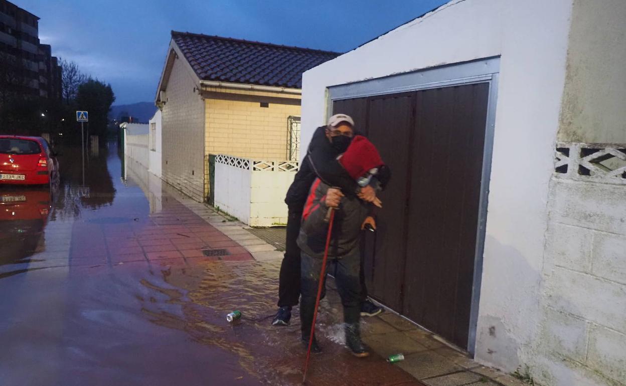 Inundaciones en el barrio de Santiago el Mayor, en diciembre de 2020.