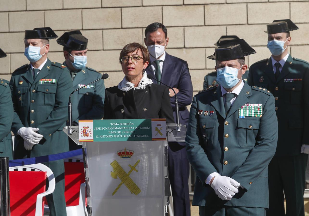 María Gámez, directora general de la Guardia Civil, durante su discurso.