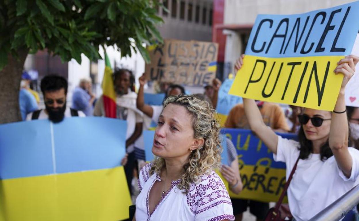 Protestas por la invasión rusa. 