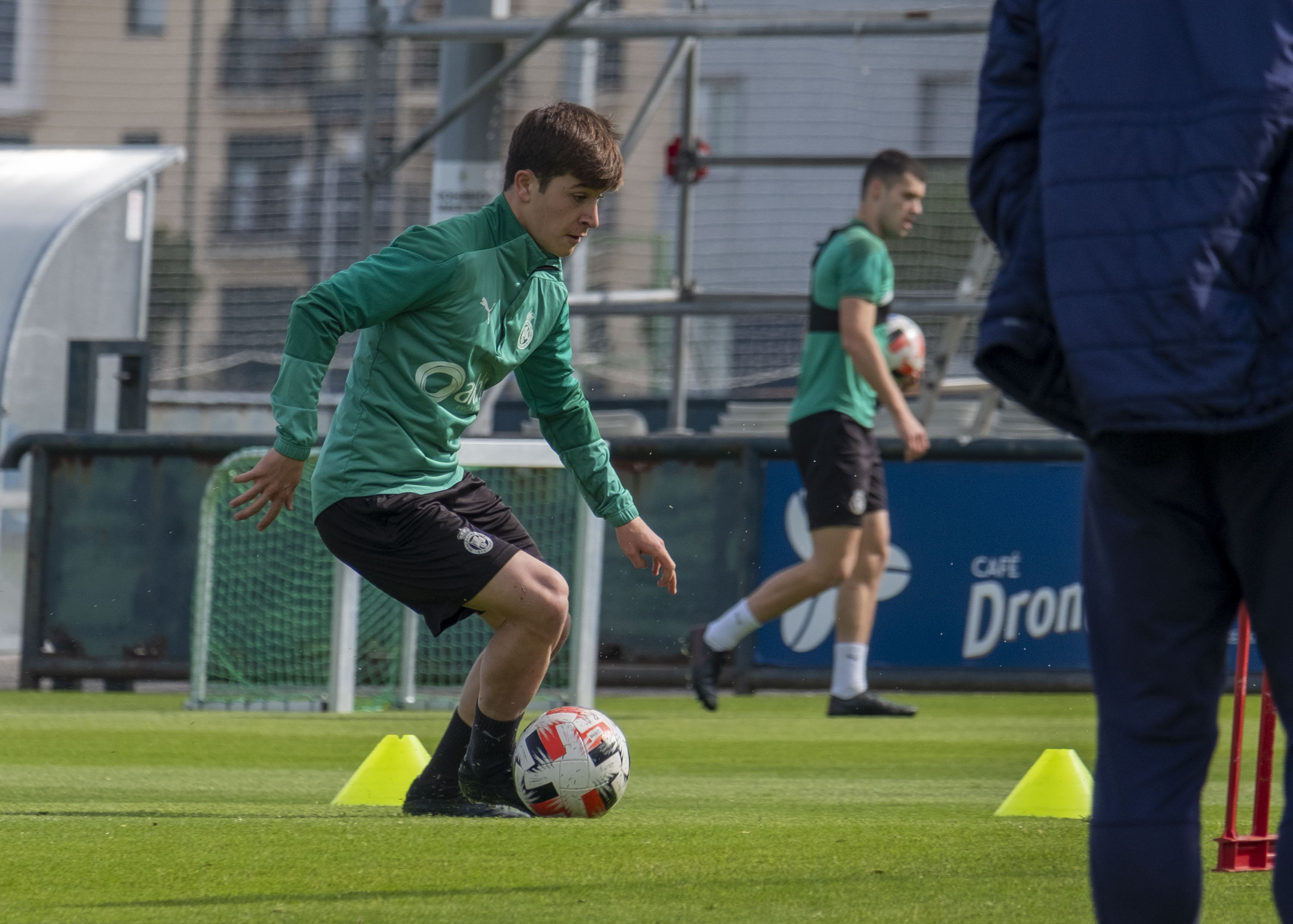 Torre, en un entrenamiento dirigido por Solabarrieta.