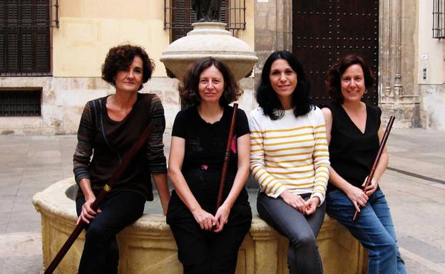 Piacere dei Traversi: Marisa Esparza, Silvia Rodríguez, Carmen Botella y Laura Palomar. 