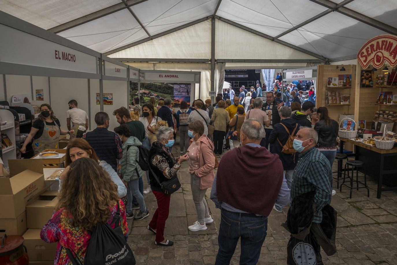 Cientos de personas se han acercado este jueves a Vega de Pas, en el primer día de la Gran Fiesta del Sobao Pasiego y la Quesada, que se celebra hasta el domingo. Este año recupera la programación con un mercado agroalimentario y artesanal, en la que están presentes fabricantes de sobao pasiego. Pasacalles de trajes típicos, aperitivos, romerías, oficios artesanos o concursos de bolo pasiego, son otros de los atractivos del programa de este año.