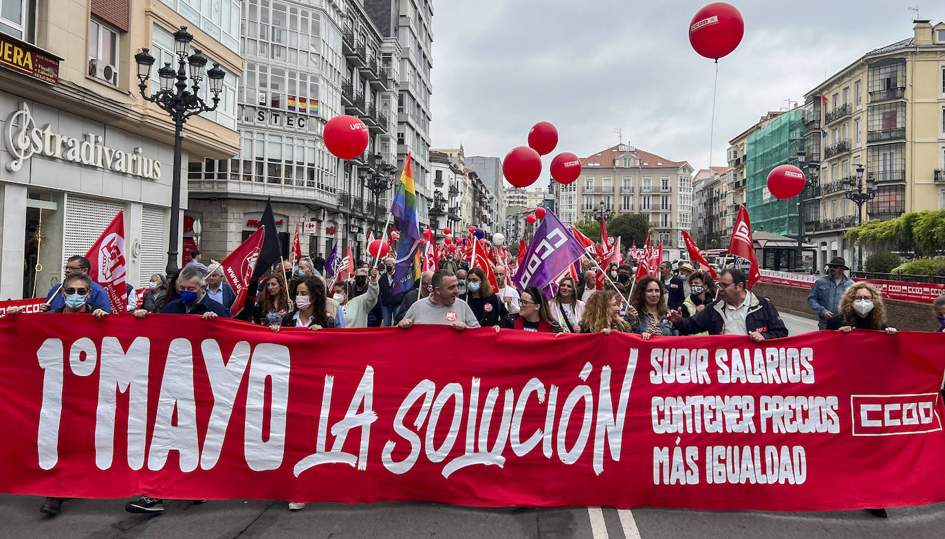 Fotos: El Primero de Mayo vuelve a salir a la calle en Santander