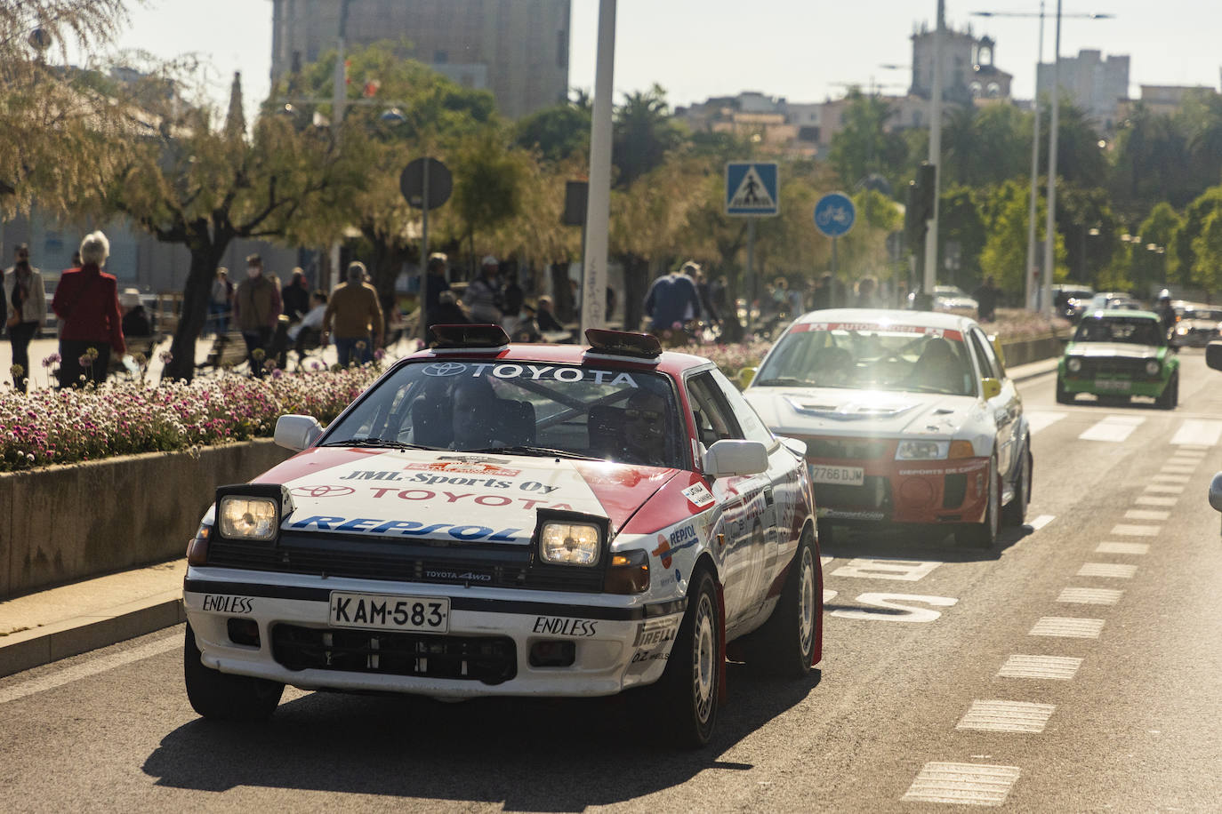 Jari-Matti Latvala con su Toyota Celica.