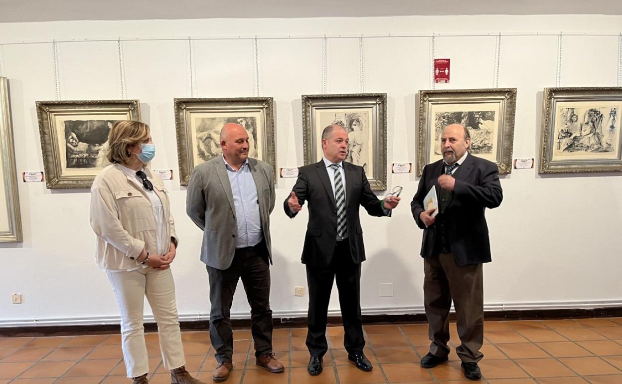 Pilar Alcorta, Ángel Rodríguez Uzquiza, Rubén Calderón y Federico Fernández, en la inauguración. 