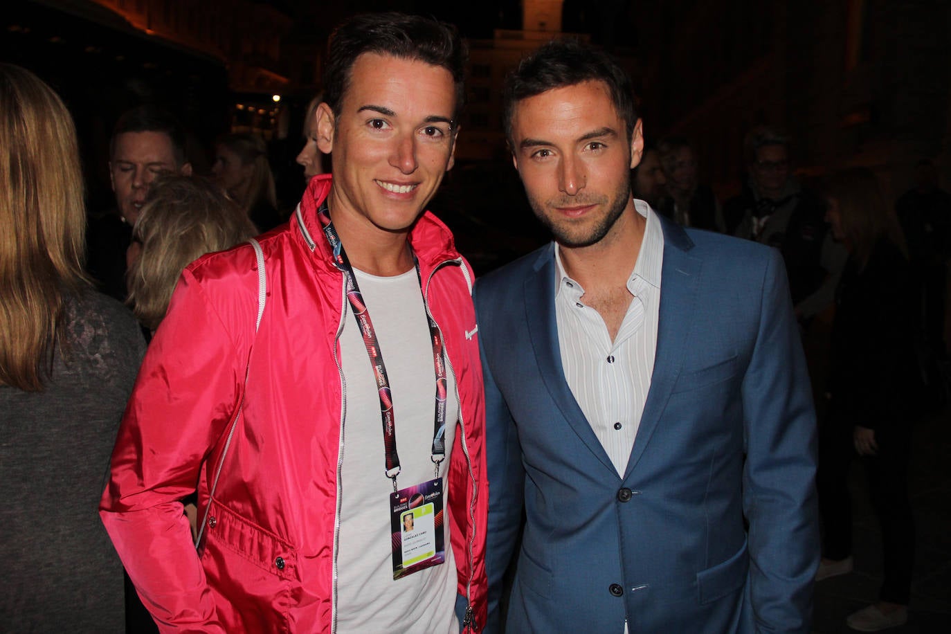 Con Måns Zelmerlöw, que ganó el Melodifestival en 2015 con el tema 'Heroes'.