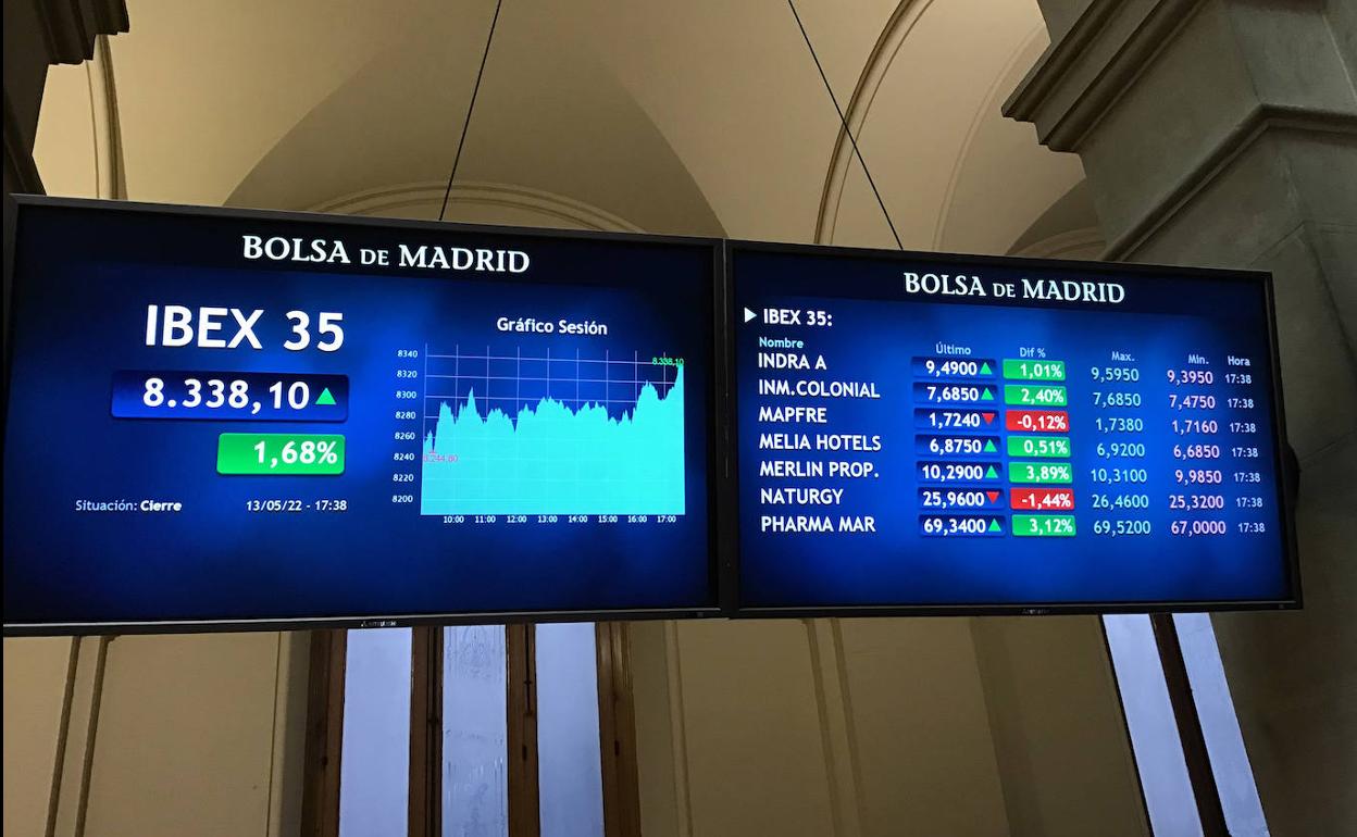 El Ibex logra cerrar en positivo y superar los 8.300 puntos