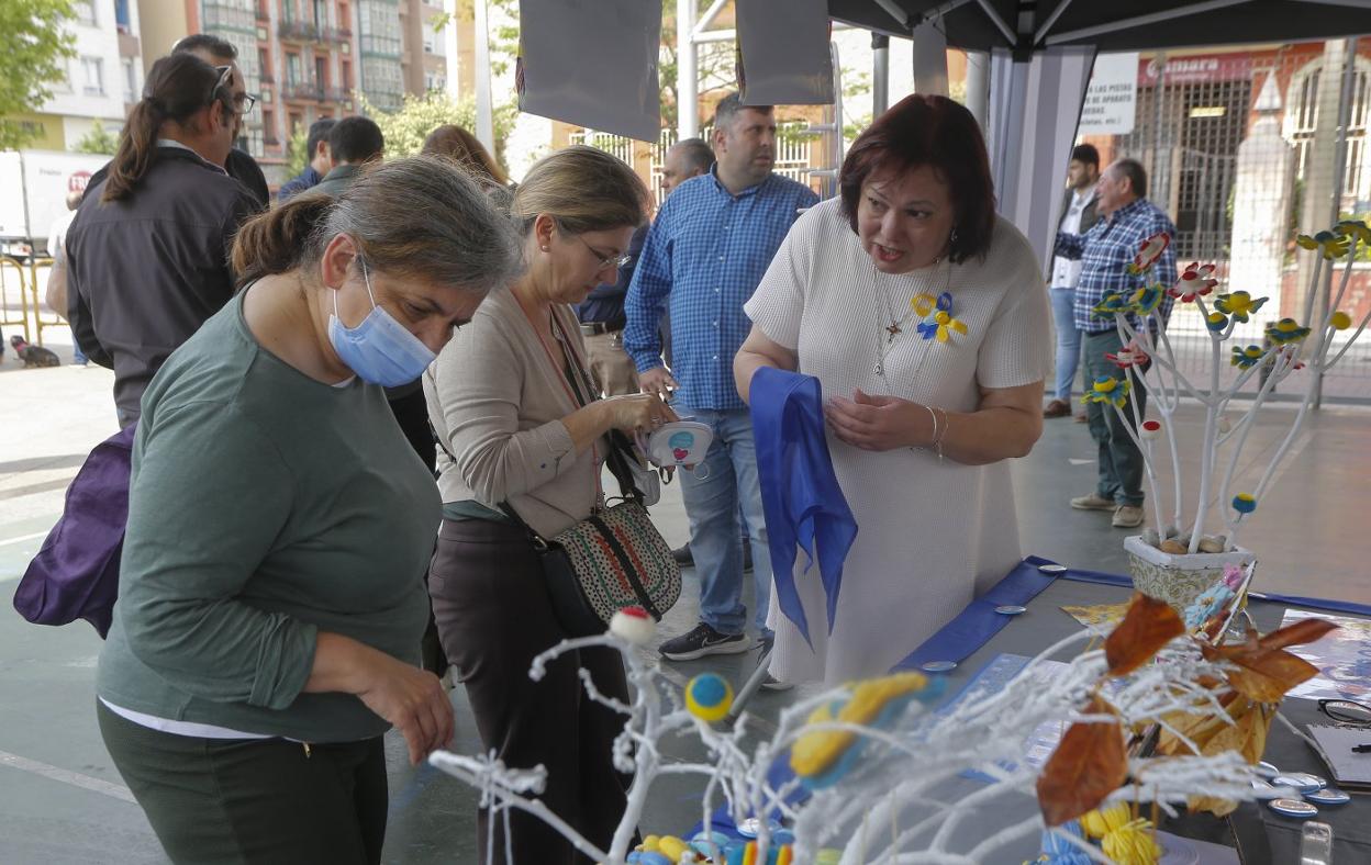 Acto en apoyo a Ucrania celebrado hace una semana en la plaza de la Llama de Torrelavega. 