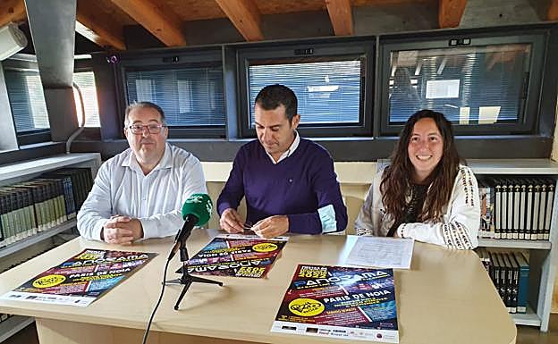 Ramón Galán, Roberto Escobedo y Nazaret Sánchez. 