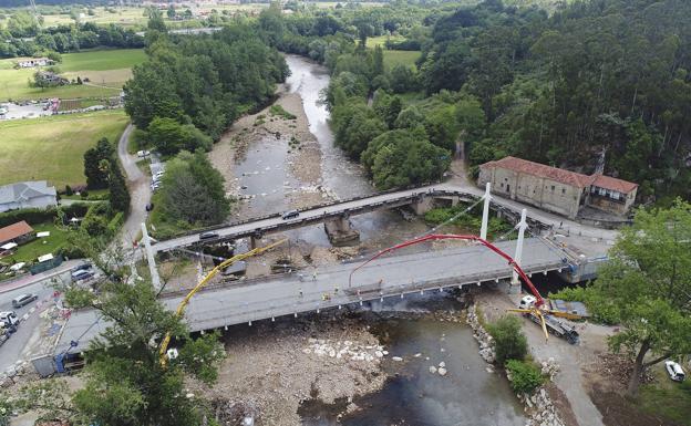 Avanzan los trabajos del nuevo puente de Virgen de la Peña