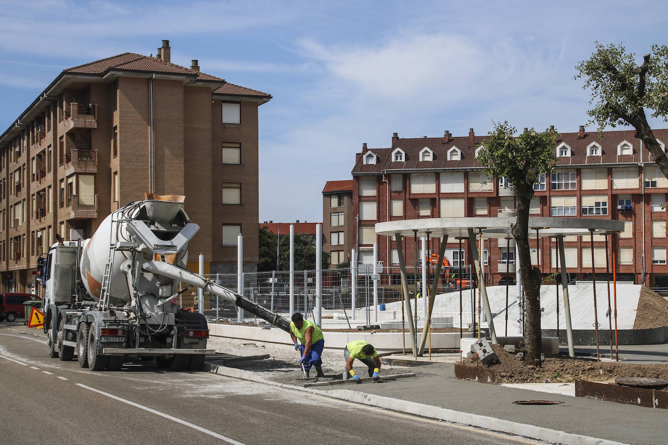 Fotos: Las obras de la plaza de Somo, en imágenes