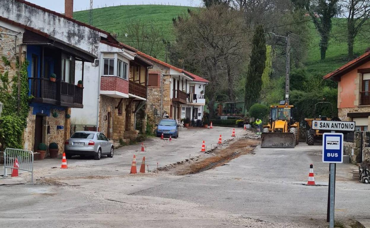 Fotografiá del arranque de las obras en el barrio hace unos meses 