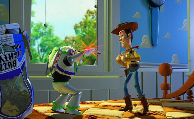 El 'láser' de Buzz, utilizado contra Woody.